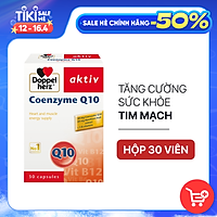 Viên uống bổ tim mạch, điều hòa huyết áp Doppelherz Aktiv Coenzyme Q10 (Hộp 30 viên)