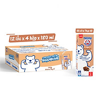 [CHỈ GIAO HN] Thùng 48 HỘP Sữa Nestle Gấu Hương Sô cô la Thụy Sĩ 12(4x180ml)