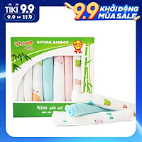 Khăn sữa sợi tre KACHOOBABY, hộp 8 cái