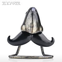Tooarts Big Nose and Beard Shaped Eyeglass Holder Taste Iron Sculpture Handicraft Sunglasses Display Desk Decor Funny