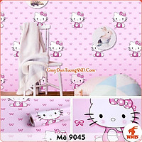 Giấy Dán Tường Decal hình Hello Kitty màu hồng mã 9045