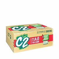Thùng Trà xanh C2 vị táo 360ml x 24 chai