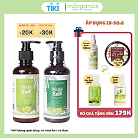 Bộ Dầu Gội Và Dầu Xả Bưởi Milaganics Ngăn Ngừa Rụng Tóc, Nuôi Dưỡng Và Kích Thích Mọc Tóc (500ml/Bộ)