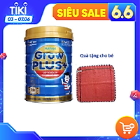 Sữa Grow Plus xanh 900g (cho trẻ 1 tuổi trở lên) công thức FDI độc quyền của Nutifood Thụy Điển giúp trẻ biếng ăn tăng cân hiệu quả. Tặng khăn mặt mềm mịn cho bé.