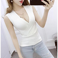 Áo body kiểu cổ đáp chéo đẹp quyến rũ