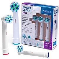 Cho máy Oral B Braun Cross Action EB-50A, Set Bộ 4 đầu bàn chải đánh răng điện đánh tan mảng bám, Tặng kèm móc giá đỡ điện thoại – MIHOCO