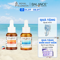 Combo sáng da căng mượt serum Vitamin C + serum Hyaluronic Balance Active Formula 30ml/ chai