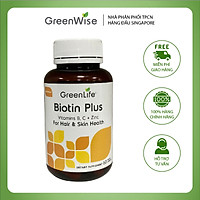 Viên Uống Biotin Plus Greenlife Bổ Sung Vitamin B+ C Và Kẽm Giúp Tóc Chắc Khỏe, Làn Da Săn Chắc