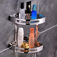 Kệ Góc Nhà Tắm, Kệ Góc Tường, Kệ Nhà Tắm Inox 304 2 tầng Cao Cấp L1