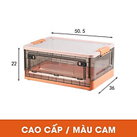 Hộp Đựng Đồ Lớn Bằng Nhựa Trong Suốt, Có Nắp & Bánh Xe Cao Cấp Giúp Đựng Đồ Chơi, Quần Áo, Để Sau Xe OTO