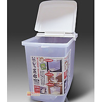 Thùng đựng gạo thông minh có nắp, bánh xe & ca đong (10kg) - Hàng Nội Địa Nhật