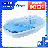 Chậu tắm trẻ em sinh kèm nhiệt kế đo nhiệt độ nước và ghế nằm tắm cho bé sơ sinh Royalcare RC302 - tặng đồ chơi tắm 2 món