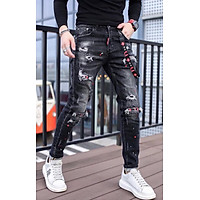 Quần jean nam chất jean xịn Julido, Phối rách mẫu mới form đẹp tôn dáng không quá ôm mẫu Top09