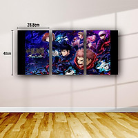 Bộ tranh 3 tấm anime Chú thuật hồi chiến Jujutsu Kaisen (1) tranh ghép anime 86,6x40cm