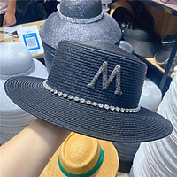 Hat Người Phụ Nữ Mùa Hè Mũ Rơm Pha Lê Tôn Tạo Chữ Lớn Rộng Vành Đi Biển Nón Gấp Gọn Chống Tia UV Nón