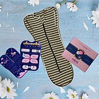 Nhộng ngủ chũn KooKoo đóng hộp cao cấp - Giúp bé ngủ ngon, sâu giấc, chống giật mình - Vải cotton co giãn 4 chiều, mềm mại thoáng mát - Có khóa kéo 2 chiều