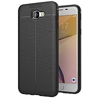 Ốp lưng Silicon Auto Focus giả da, chống sốc dành cho Samsung J7 Prime - Hàng Chính Hãng