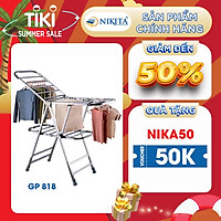 Giàn phơi, kệ phơi đồ Inox xếp gọn có bánh xe - Chính hãng NIKITA 818ABX