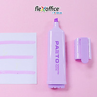 Bút dạ quang màu Pastel Thiên Long Flexoffice Pazto FO-HL009/VN - Bút dạ quang rửa được - Không để lại vết khi Photocopy