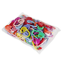 New 50pcs Plastic Markers Holder Needle Clip Craft 50pcs Mix Mini Knitting Crochet Locking Stitch