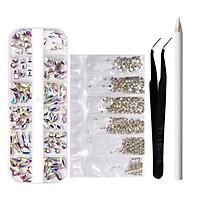 Manicure Kits Nail Jewelry Sub-packaged Rhinestone Tweezers+point Drill Pen