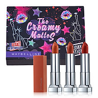 Bộ 3 Son Lì Mịn Môi Tông Đất Maybelline New York City Heat