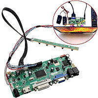 HDMI DVI VGA Audio LCD Controller Board PC Module Driver Modified Computer Display Driver Board For 1366x768 B156XW02 With Driver board 1 x Key board 1 x Standard LED screen line 1 x Remote control