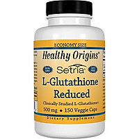 Healthy Origins L-Glutathione (Setria) 500 mg, 150 Veggie Caps