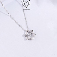 Dây Chuyền Bạc Nữ S99 CaoBac Silver Họa Tiết Ngôi Sao 6 Cánh Huyền Bí Họa Tiết Cực Đẹp