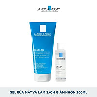 Bộ Gel rửa mặt làm sạch & giảm nhờn La Roche-Posay 200ml & nước tẩy trang 50ml