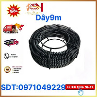 Dây thông tắc đường ống đường kính 16mm,dài 9m Thép 65 Mangan Cao Cấp, chống rỉ
