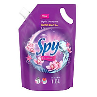 Nước giặt xả Spy Plus hương hoa Pháp 2 in 1 dung tích 1.6L - màu tím