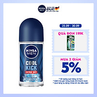 Lăn Ngăn Mùi NIVEA MEN Cool Kick Mát Lạnh (50ml) - 82886