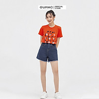 Áo thun nữ GUMAC ATB835 in chữ Art Review nhiều màu, phong cách hàn quốc