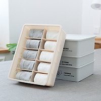 Underwear Organizer Bra Socks Foldable Home Storage Box Plastic Wardrobe Drawer Closet Separated Underwear Organizer