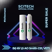 Bộ lõi máy lọc nước AO Smith AR600-CS1/ADR75-VET1 kèm co nối Scitech cho lõi nối nhanh - Hàng chính hãng