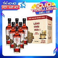 Nước mắm nhỉ Làng Chài Xưa truyền thống nhãn đỏ thùng 6 chai thủy tinh 500ml cốt nhỉ đặc biệt vị đậm đà gu ông bà xưa nước mắm nguyên chất sạch nước mắm nhĩ từ thùng lều gỗ 100% cá cơm tươi muối tinh khiết không chất bảo quản