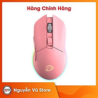  Chuột Gaming không dây Chuột DareU EM901 RGB (Đen/Hồng) - CHÍNH HÃNG