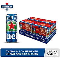 Thùng 24 lon bia không cồn Heineken 0.0 330ml/lon