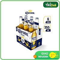 Lốc 6 Chai Bia Corona Extra (355ml x 6 Chai)