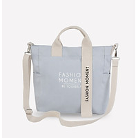 Túi vải Hàn Quốc, túi đeo chéo vải canvas phối chữ fashion moment thời trang Covi nhiều màu sắc T11