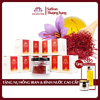 Combo 10 Hộp Saffron KingDom - Nhụy Hoa Nghệ Tây Iran Loại Super Negin Thượng Hạng (Hộp 1 Gram)