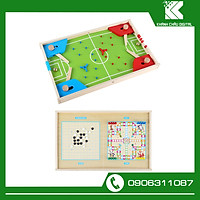 Đồ chơi gỗ dành cho trẻ em - Bàn cờ 3 trong 1 : Pinball bóng đá, cờ cá ngựa, cờ vây