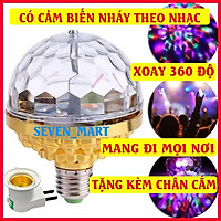 Đèn Led Xoay Vũ Trường 7 Màu Có Cảm Biến Nháy Theo Nhạc