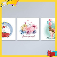 Bộ 3 tranh cho trẻ em “You are my angel” | Tranh trang trí phòng ngủ em bé W3377