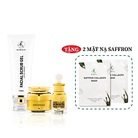 Bộ 3 sản phẩm Trắng Da Ngừa mụn KN Beauty chuyên sâu:Kem dưỡng 25g + Serum 30ml+ Tẩy tế bào chết 120ml (Tặng 2 Mặt nạ Saffron)