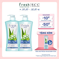 Combo 2 chai dầu gội Fresh Phục hồi hư tổn chiết xuất Nha đam 650g