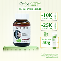 Viên uống Ngăn Rụng Tóc, Giúp Tóc Mọc Dày và Nhanh, Làm Đen Tóc Welhair for Women (Hộp 30 viên)