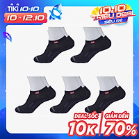 Combo 5 Đôi Tất Nam Vớ Nam Cổ Ngắn Sợi Cotton Cao Cấp Chống Hôi Chân, Không Xù, Không Bai Dão (Cùng Màu)