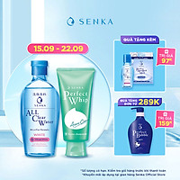Bộ sản phẩm làm sạch dịu nhẹ dành cho da mụn Senka